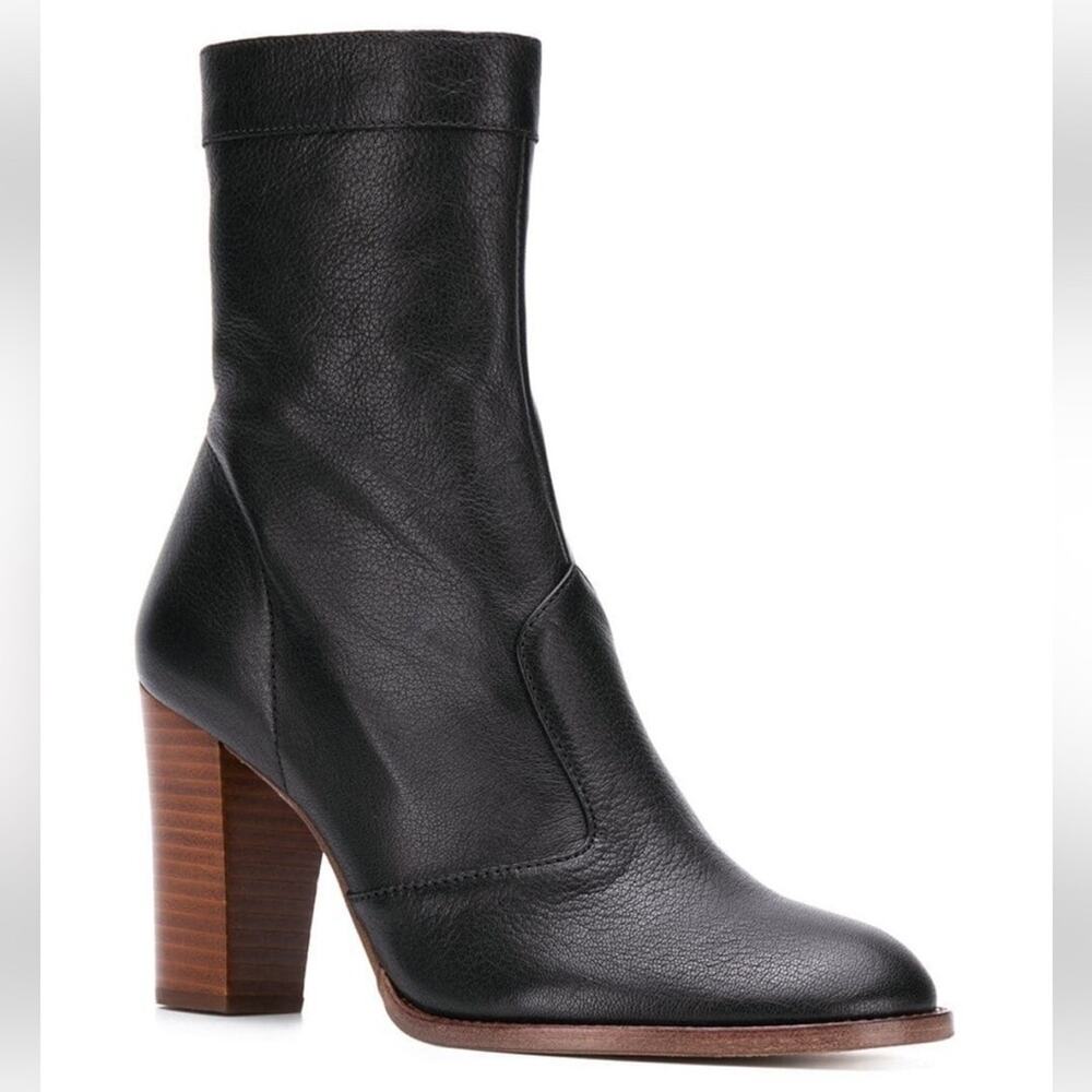 Marc Jacobs Womens Heeled Black Leather Sofia Loves The Ankle Boots Size 40